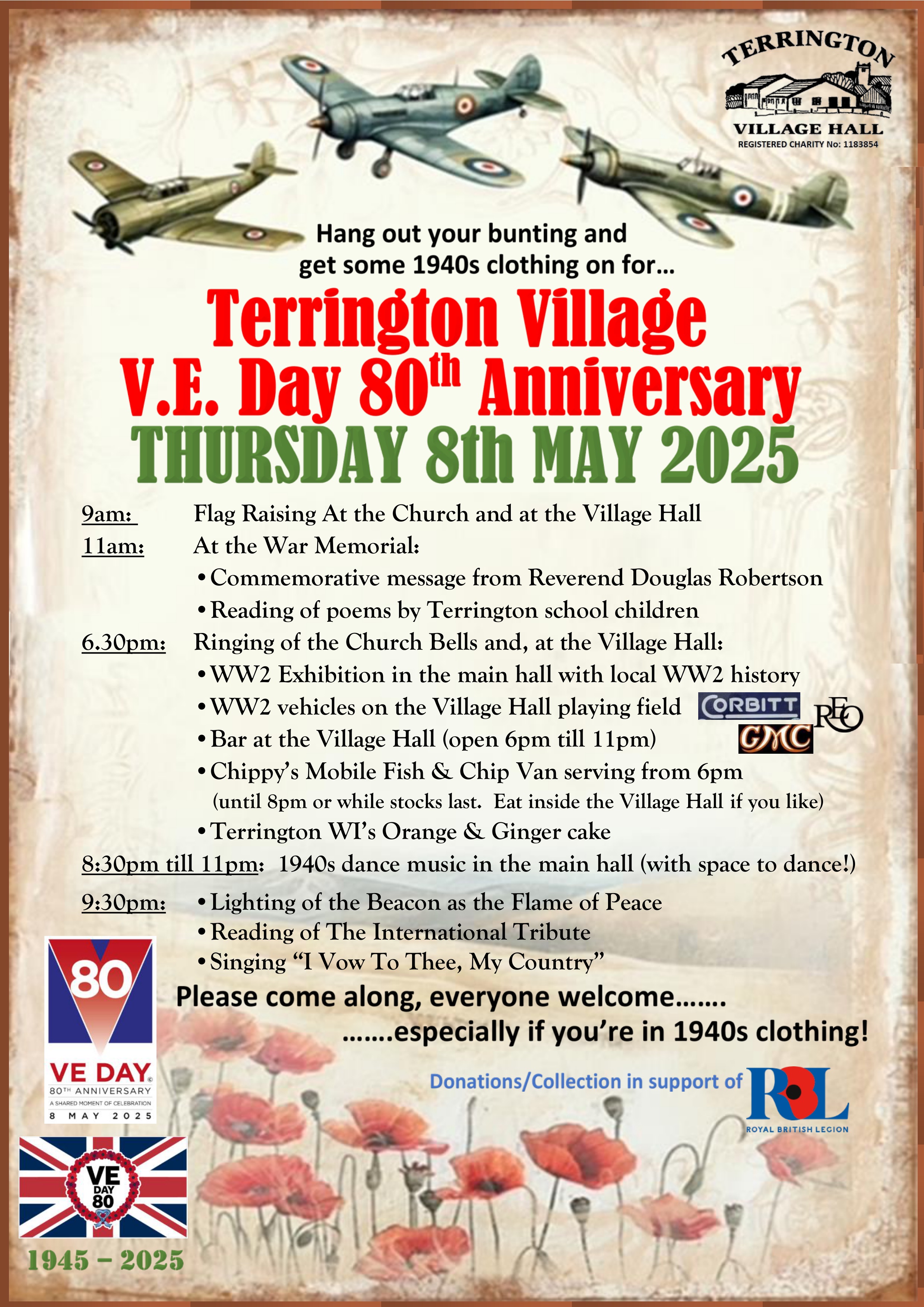 VE Day Anniversary, 8<sup>th</sup> May 2025